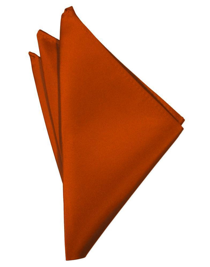 Cardi Persimmon Luxury Satin Pocket Square