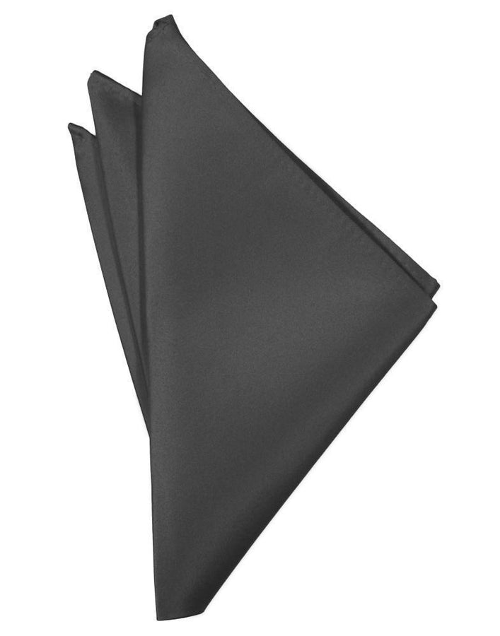 Cardi Pewter Luxury Satin Pocket Square