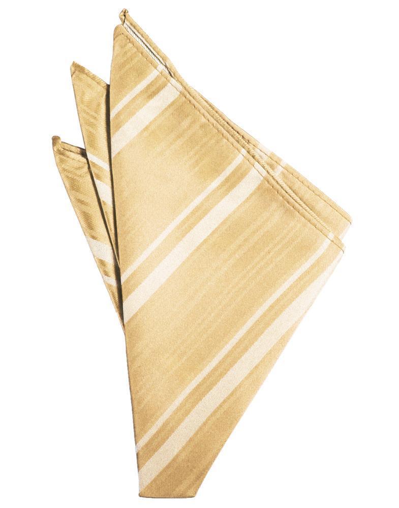 Cardi Harvest Maize Striped Satin Pocket Square