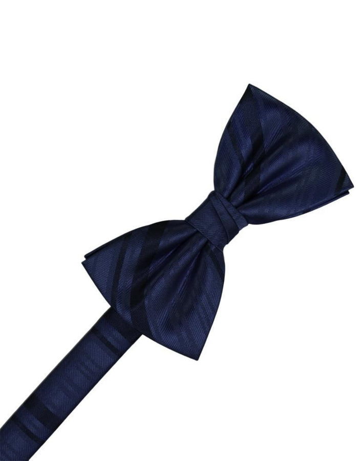 Cardi Pre-Tied Marine Striped Satin Bow Tie