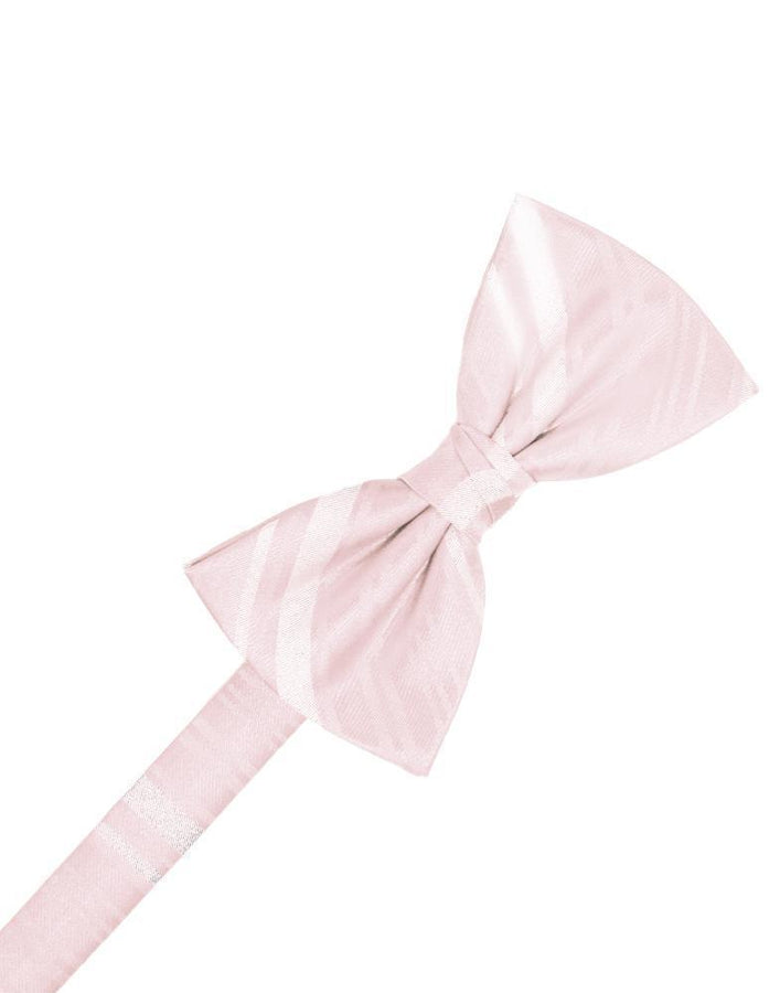 Cardi Pre-Tied Pink Striped Satin Bow Tie