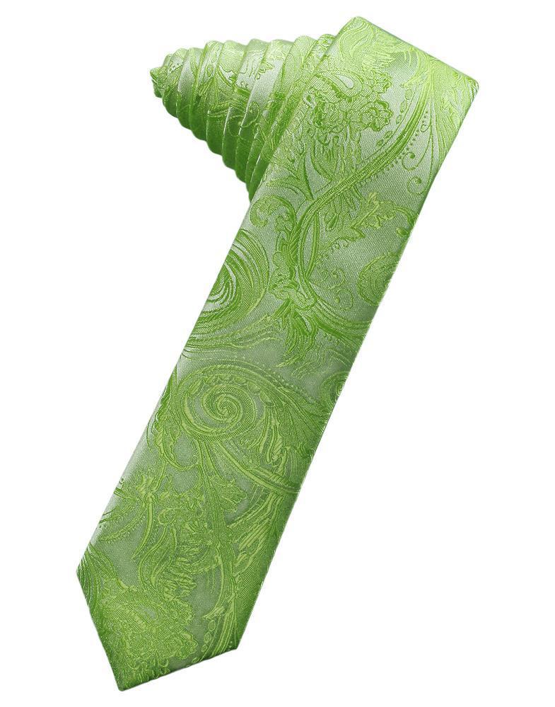 Cardi Self Tie Clover Tapestry Skinny Necktie