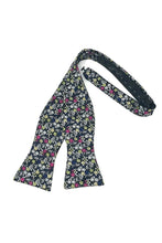 Load image into Gallery viewer, Cardi Self Tie Navy Enchantment Bow Tie